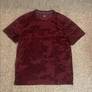Prana Men's Burgundy Camouflage Short-Sleeve Crew Tee